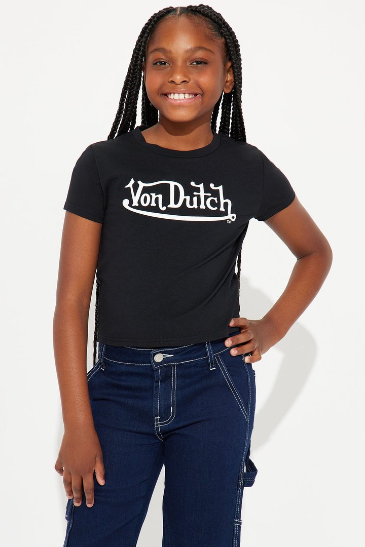 Mini Von Dutch OG Baby Tee - Black/White