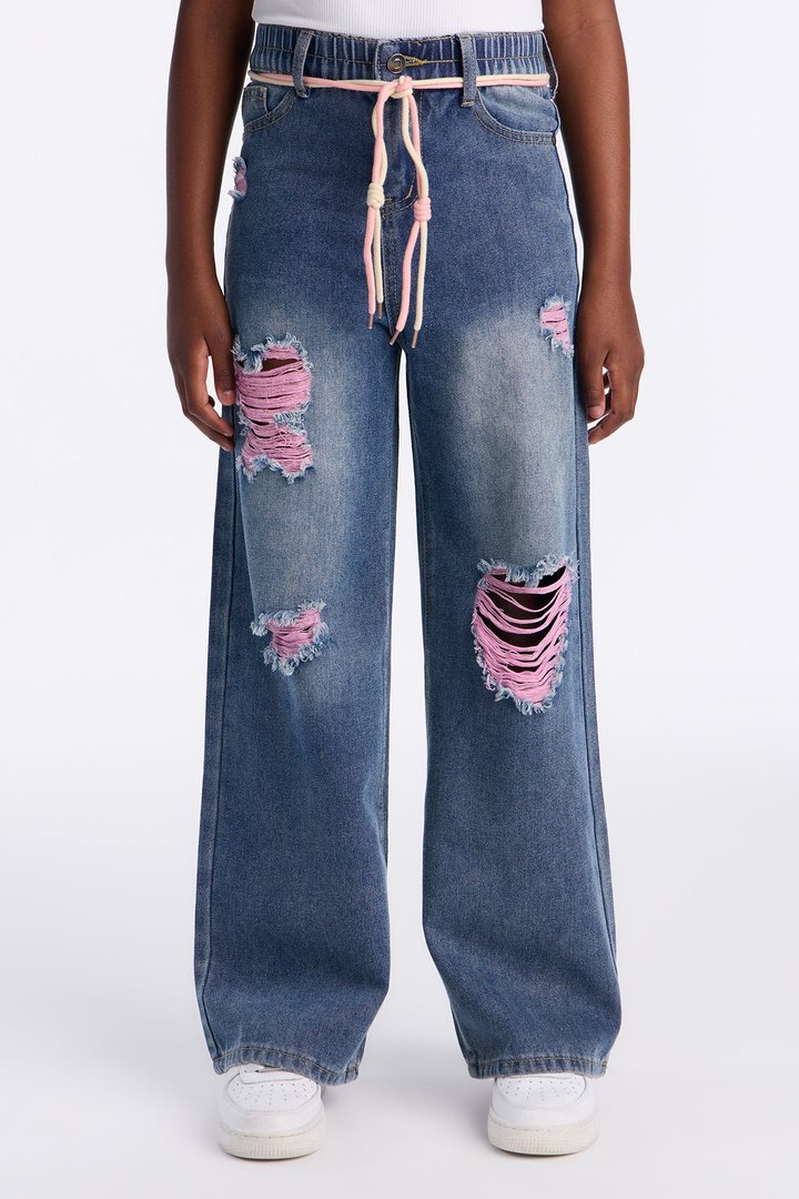 Mini Day After Day Wide Leg Jeans - Medium Wash