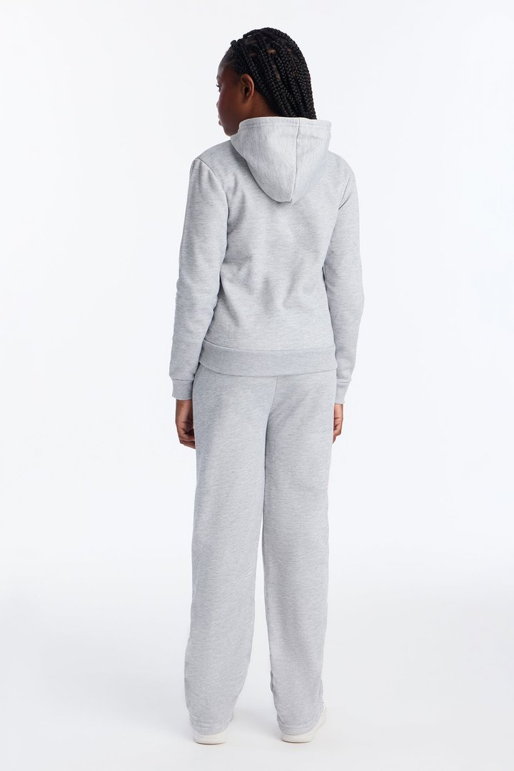 Mini Figure It Out Fleece Pant Set - Heather Grey