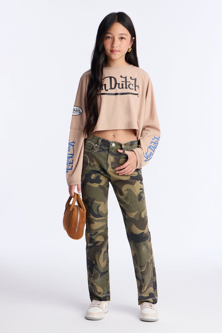 Mini Von Dutch Rebel Washed Top - Brown