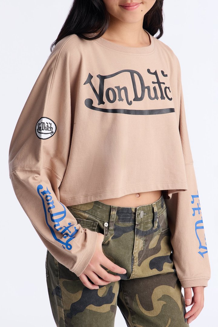 Mini Von Dutch Rebel Washed Top - Brown
