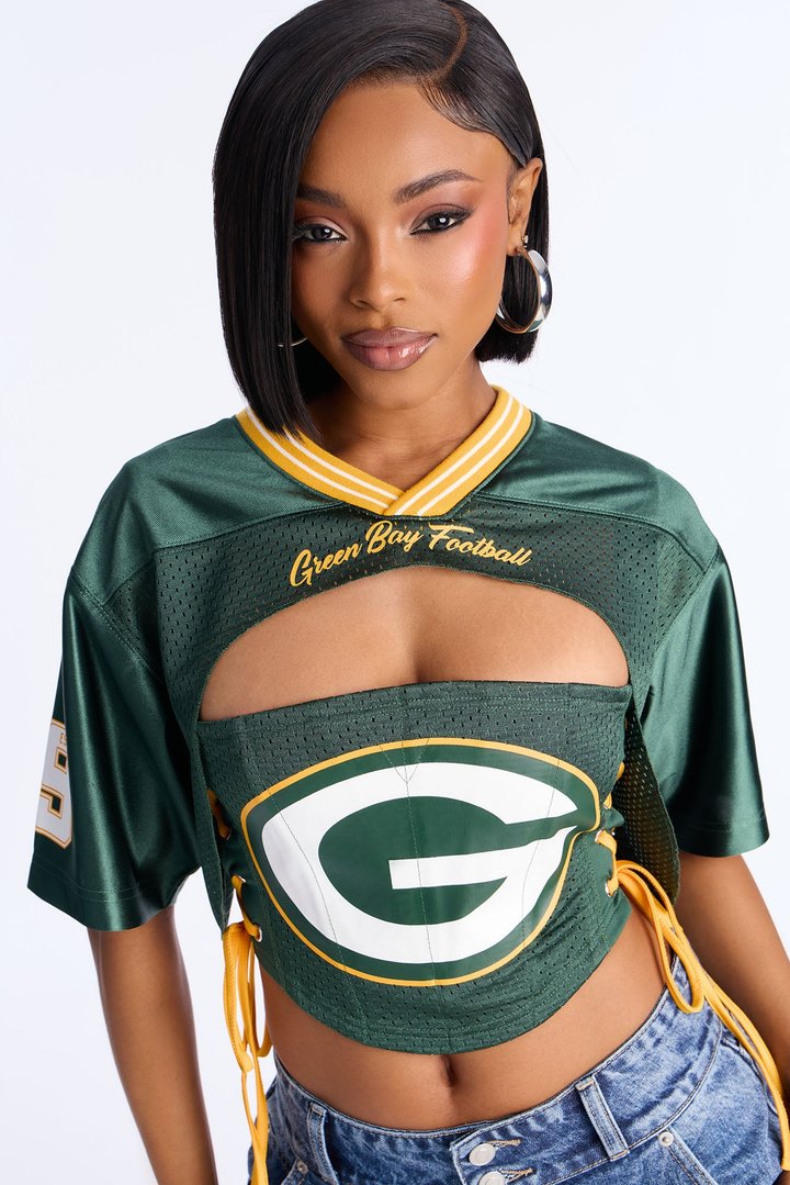 NFL Green Bay Packers Corset Top - Green/combo