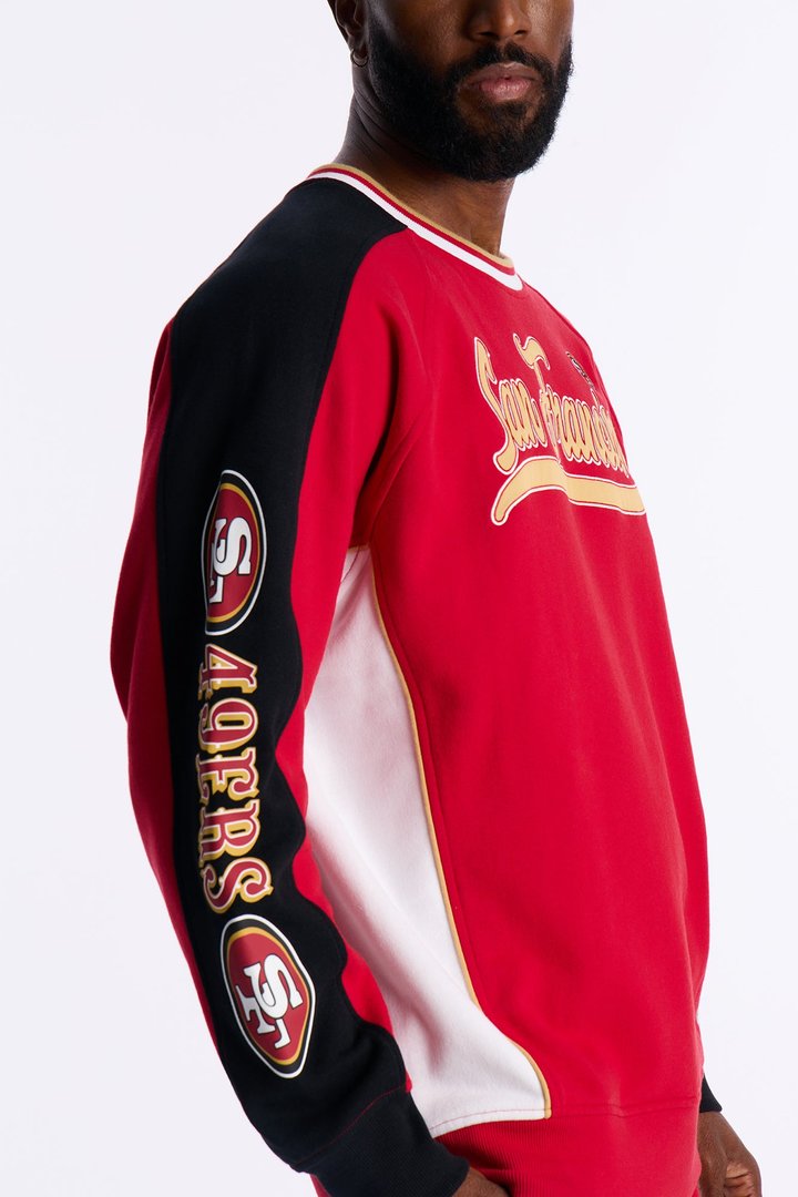 49ers Wave Rider Crewneck Sweatshirt - Red