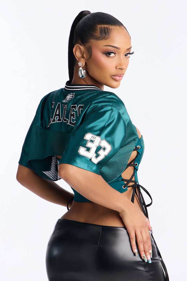 NFL Philadelphia Eagles Corset Top - Green/combo