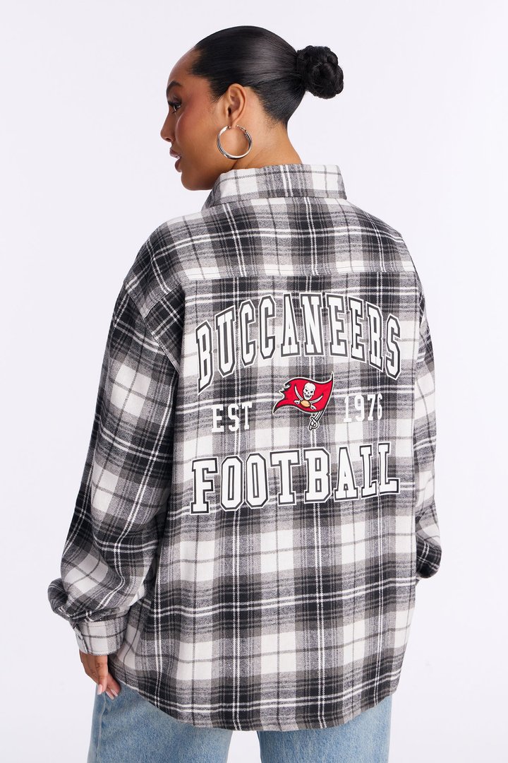 NFL Tampa Bay Buccaneers Plaid Flannel - Black/combo