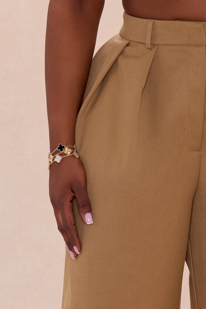 Mila Wide Leg Pant - Khaki