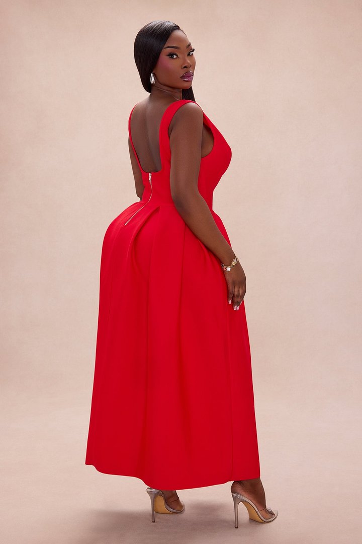 Lani Bandage Maxi Dress - Red