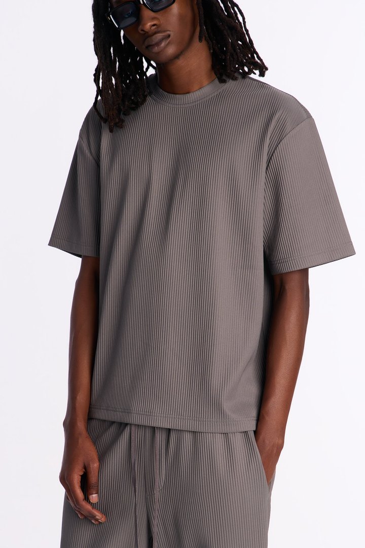 Show Up Relaxed Crewneck Tee - Dark Grey