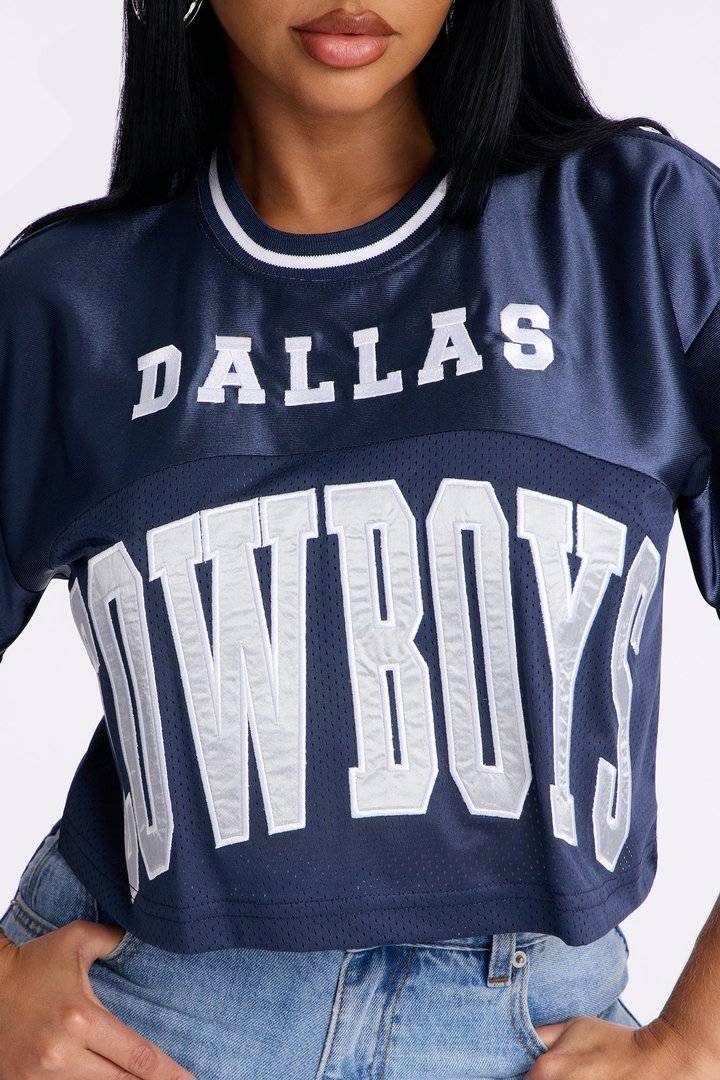 NFL Dallas Cowboys Cropped Top - Navy/combo