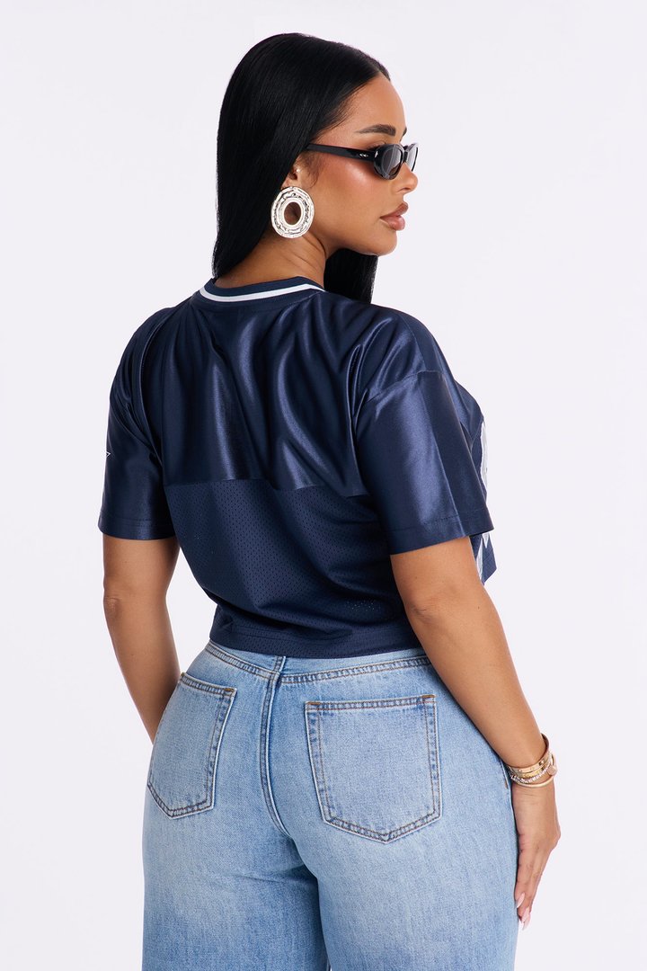 NFL Dallas Cowboys Cropped Top - Navy/combo