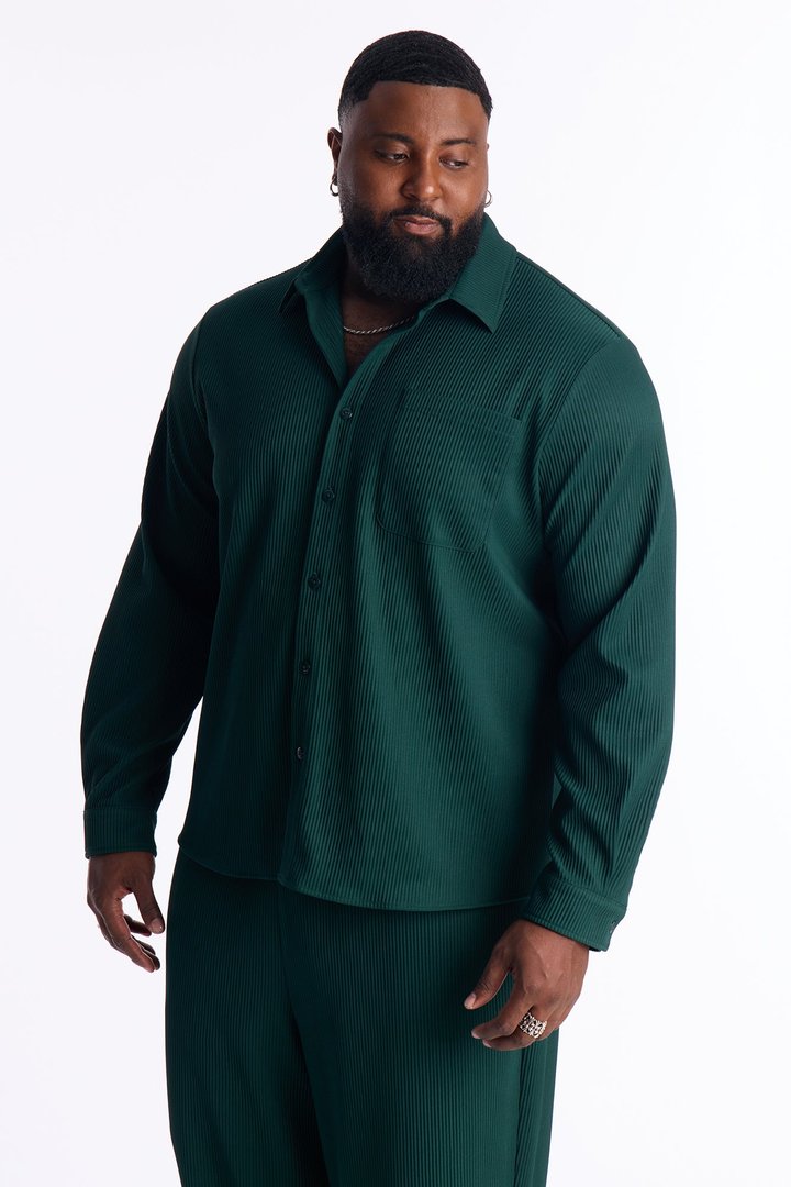 Show Up Long Sleeve Shirt - Hunter Green