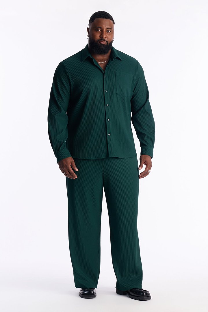 Show Up Long Sleeve Shirt - Hunter Green