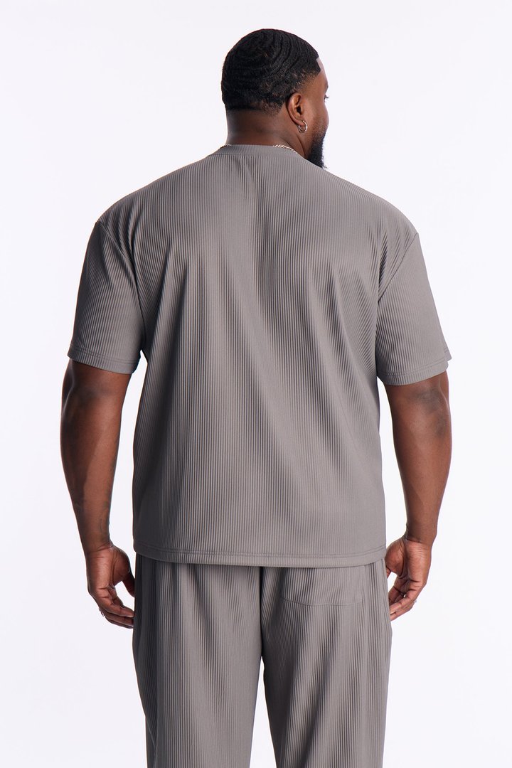 Show Up Relaxed Crewneck Tee - Dark Grey