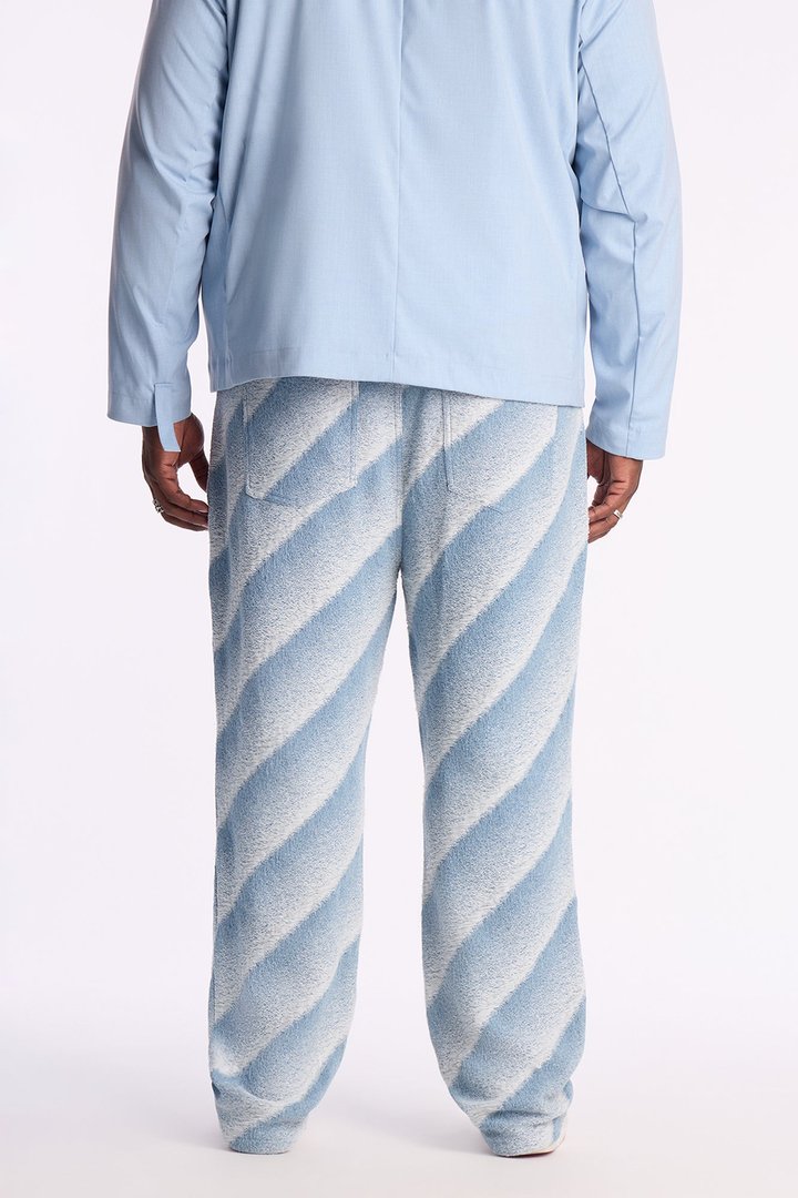 Straight Faded Lines Pant - Ice Blue