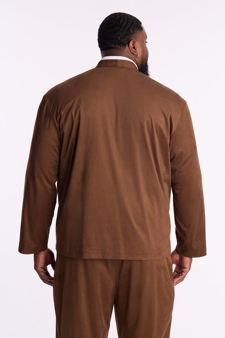 Relaxed New Money Suede Unlined Blazer - Brown
