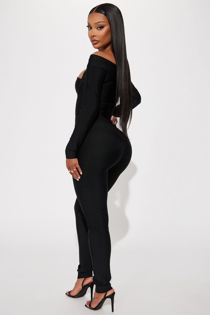 In My Element Bandage Jumpsuit - Black
