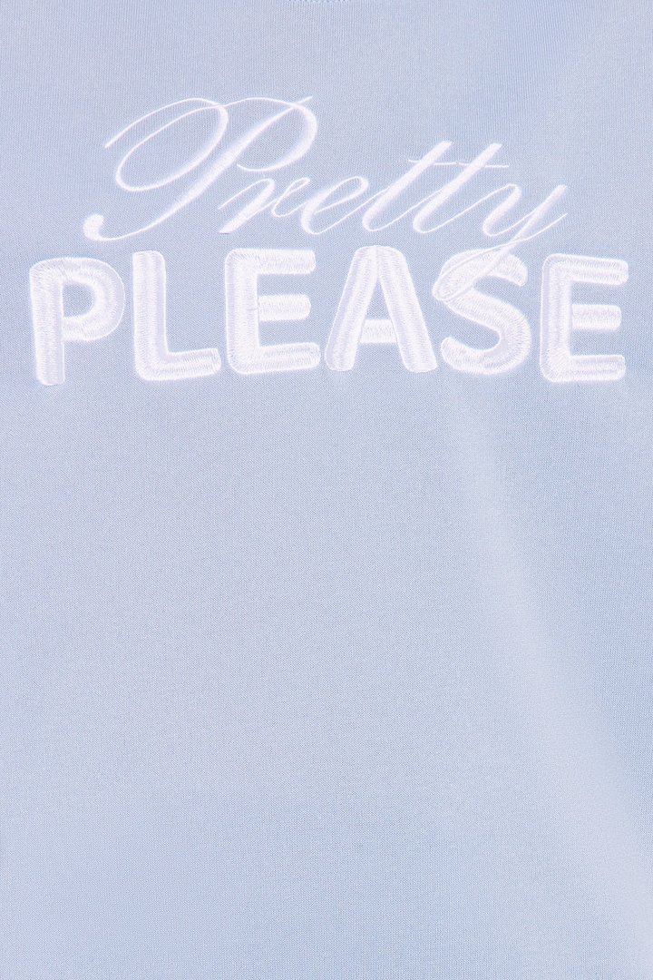 Mini Pretty Please Crew Neck Sweatshirt - Blue