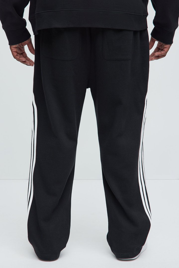 Tayson Race Course Striped Sweatpants - Black
