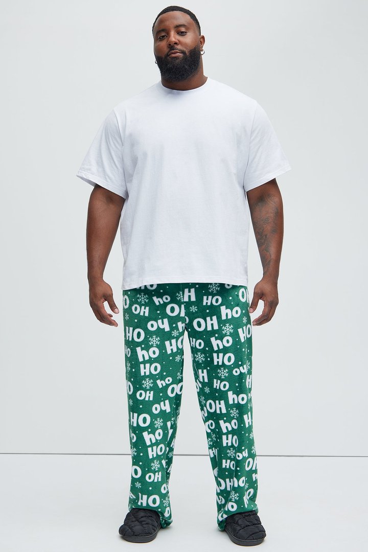 Ho Ho Ho Holiday Lounge Pants - Green