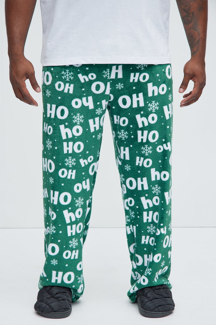 Ho Ho Ho Holiday Lounge Pants - Green