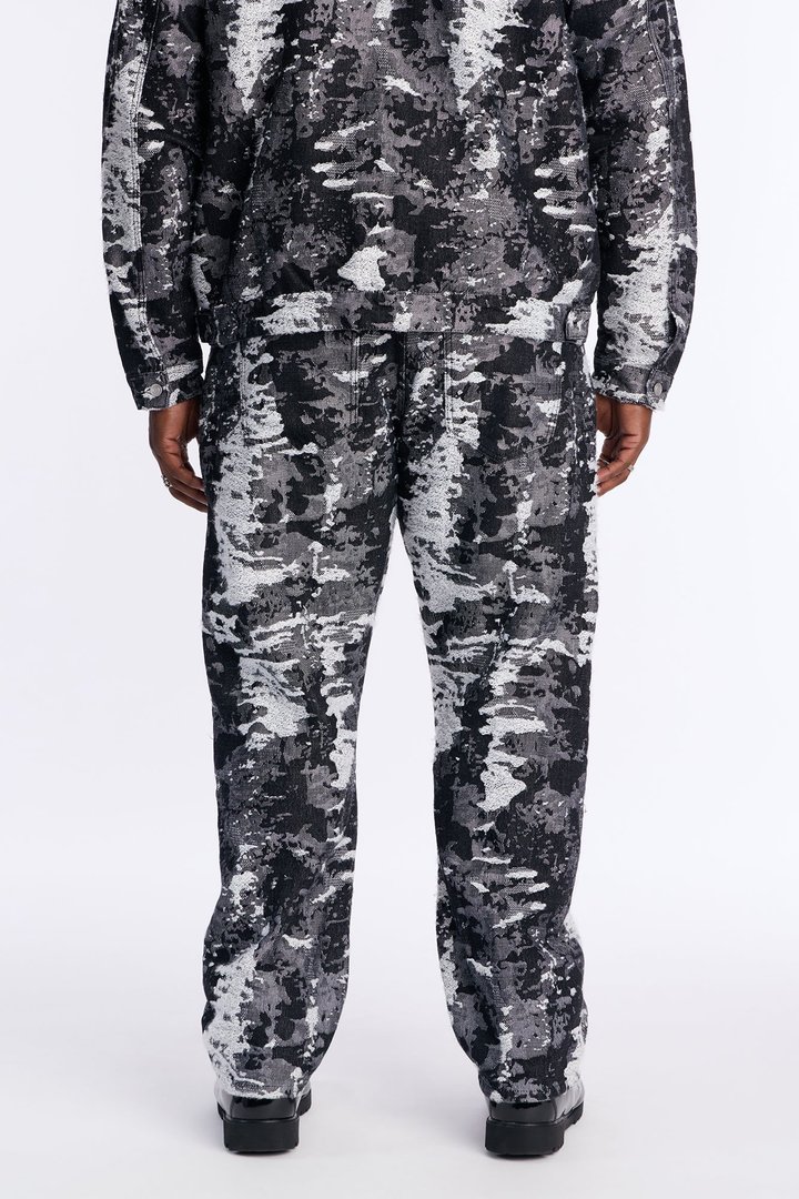 Straight Fading In And Out Jeans - Black Wash