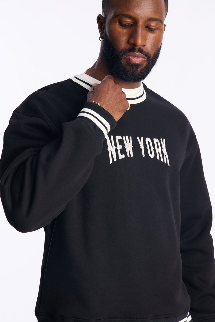 NYC Athletics Crew Neck Sweater - Black