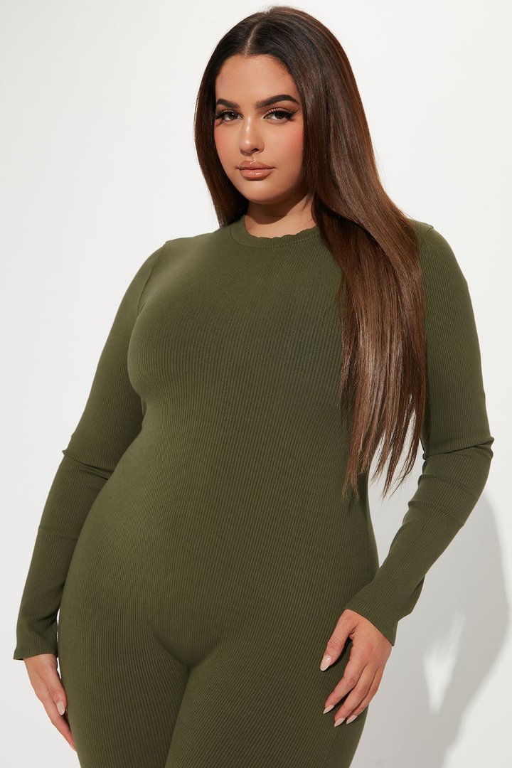 Maribel Snatched Jumpsuit - Olive