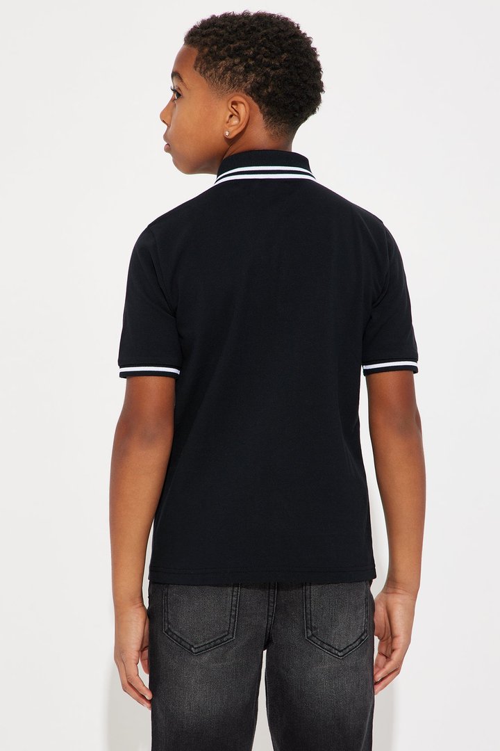 Mini Wilson Short Sleeve Polo - Black