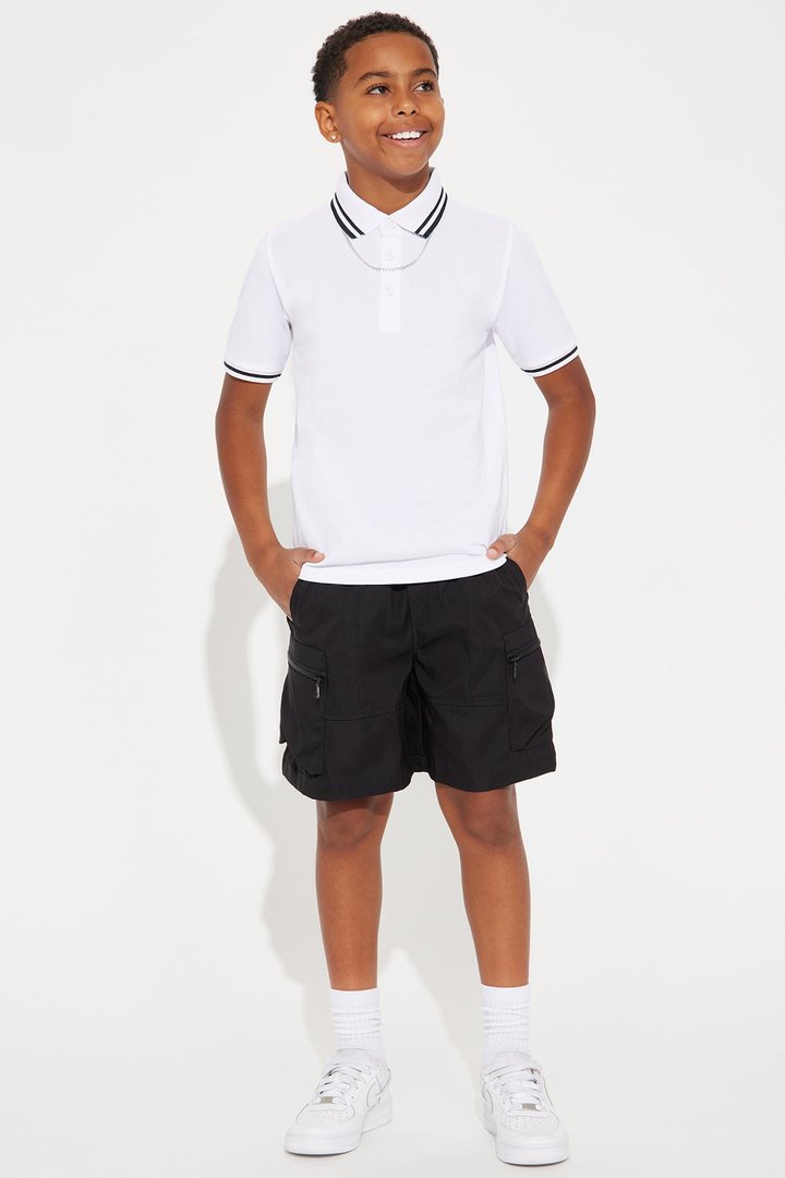 Mini Wilson Short Sleeve Polo - White
