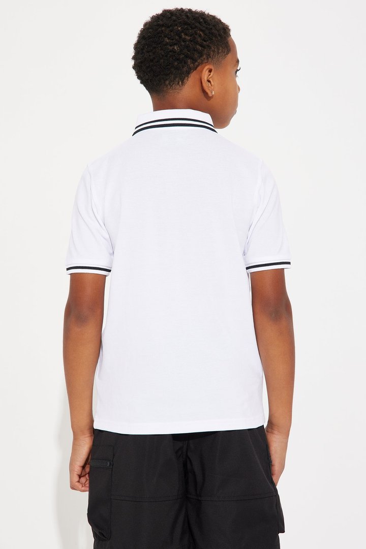 Mini Wilson Short Sleeve Polo - White