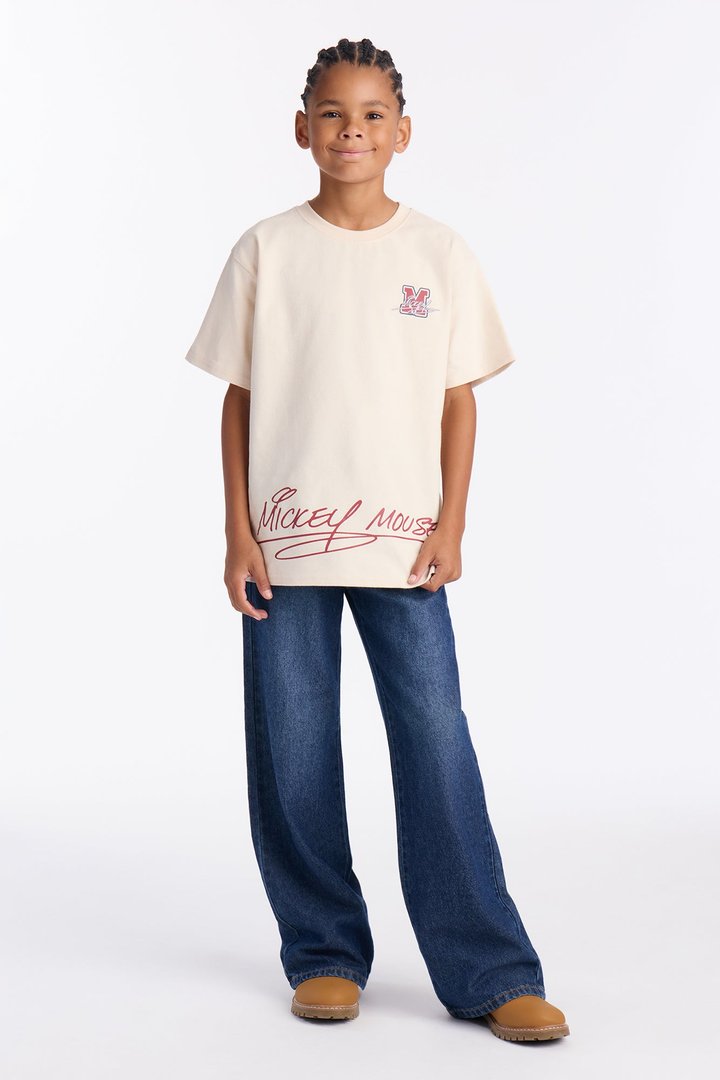 Mini Disney Mickey Mouse Premium Short Sleeve Tee - Natural