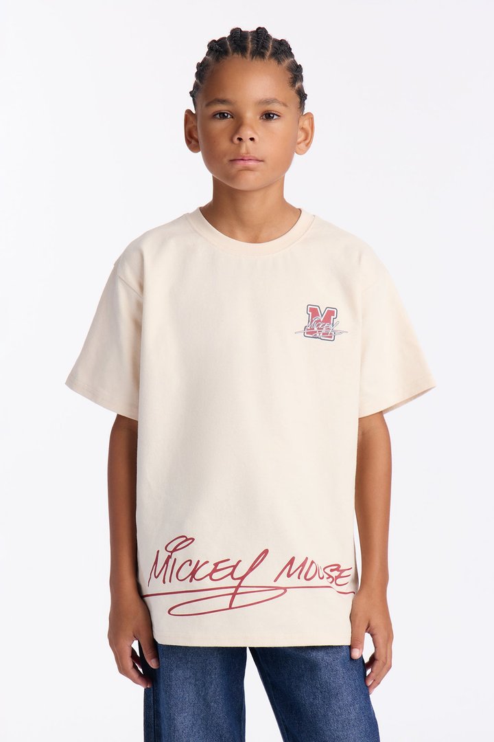 Mini Disney Mickey Mouse Premium Short Sleeve Tee - Natural
