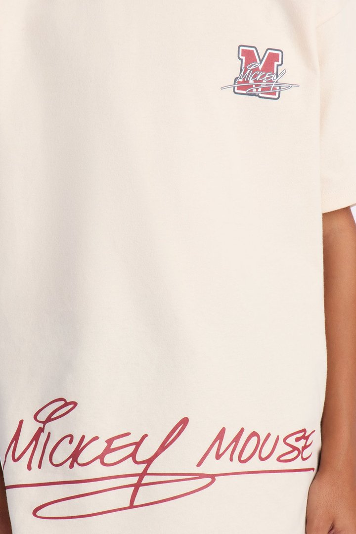 Mini Disney Mickey Mouse Premium Short Sleeve Tee - Natural
