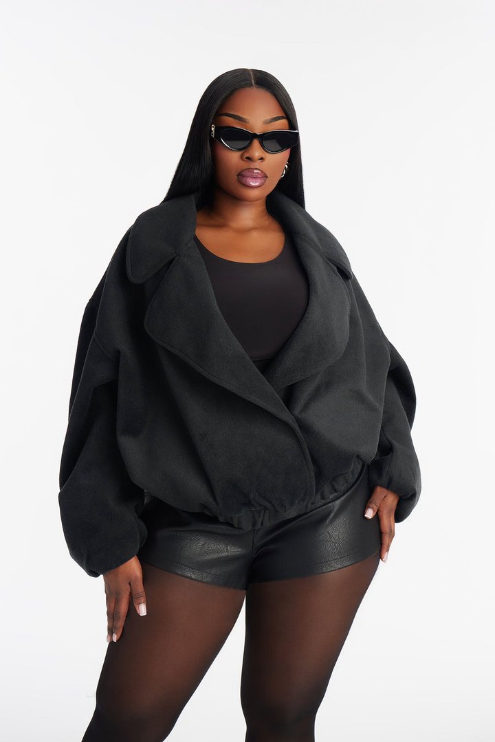 Oaklynn Oversized Slouch Coat - Charcoal