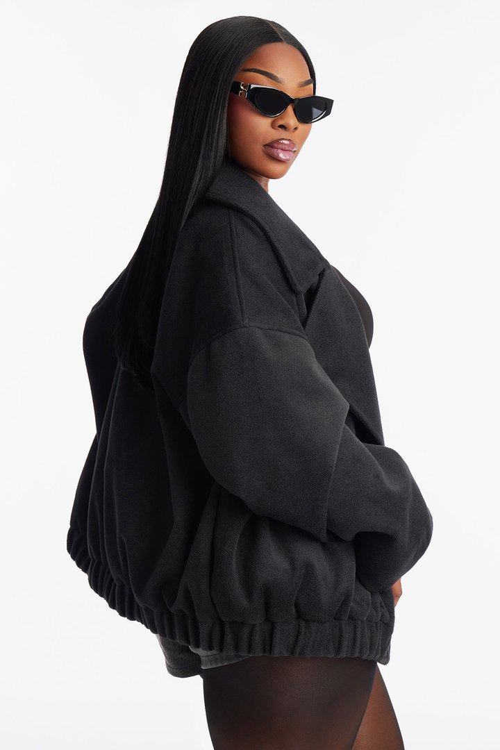 Oaklynn Oversized Slouch Coat - Charcoal