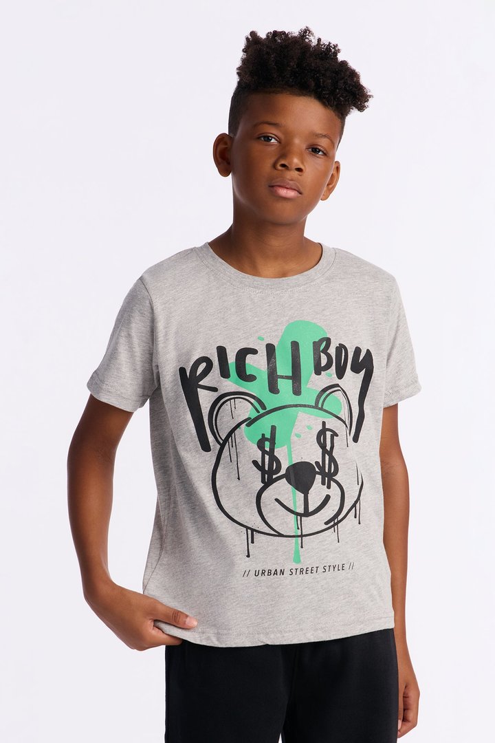 Mini Rich Boy Jogger Pant Set - Heather/Combo