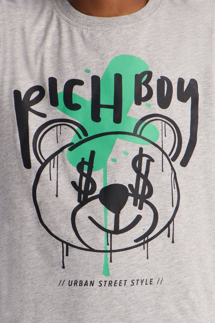 Mini Rich Boy Jogger Pant Set - Heather/Combo