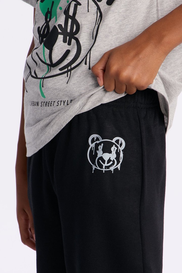 Mini Rich Boy Jogger Pant Set - Heather/Combo