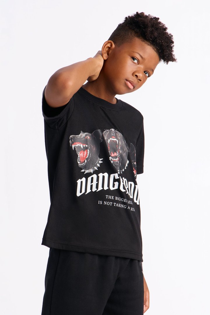 Mini Dangerous Dogs Jogger Pant Set - Black