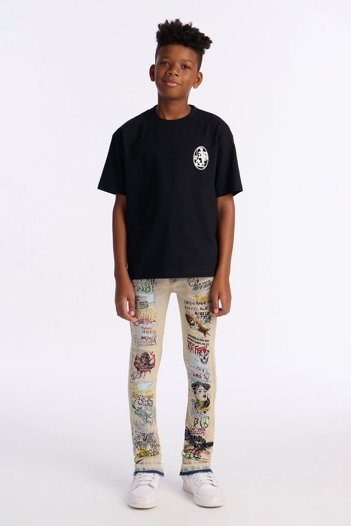 Mini Endless Graffiti Jeans - Vintage Wash