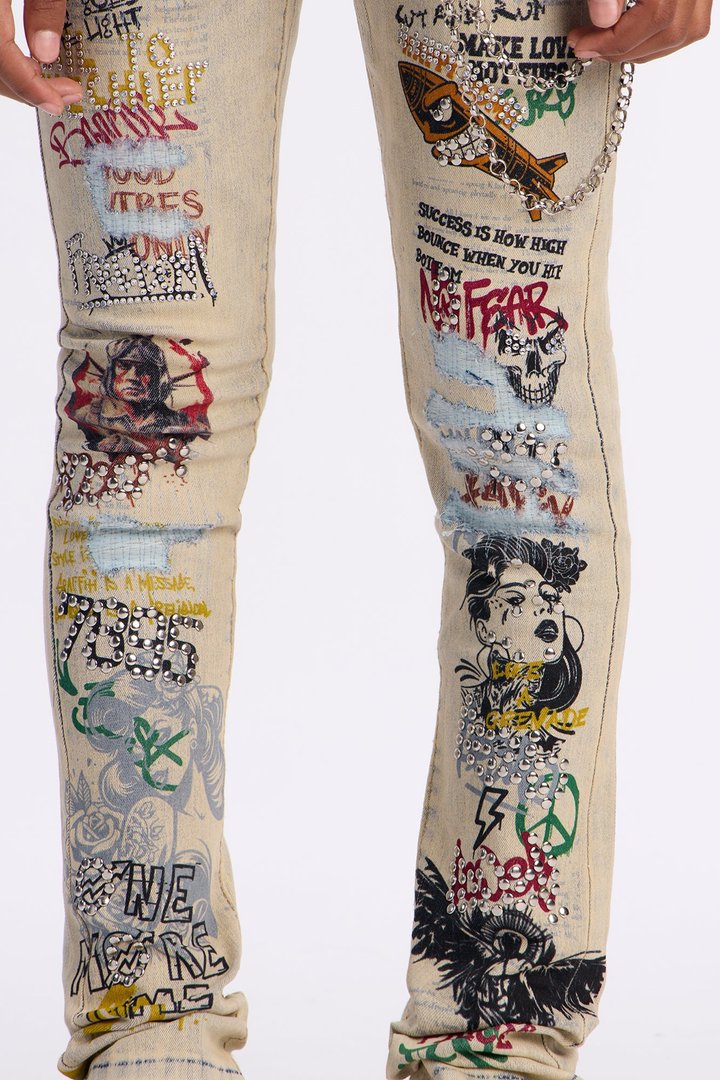 Mini Endless Graffiti Jeans - Vintage Wash