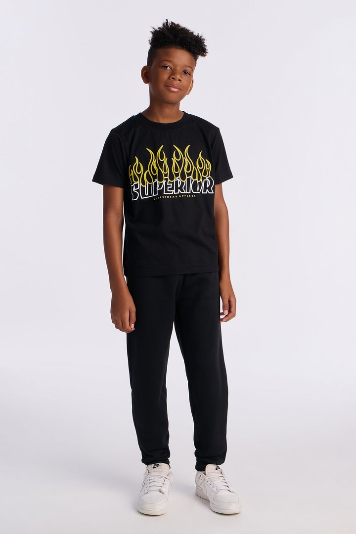Mini Superior Jogger Pant Set - Black