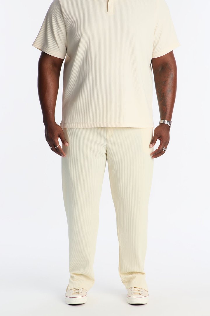 Show Up Slim Slit Pants - Off White