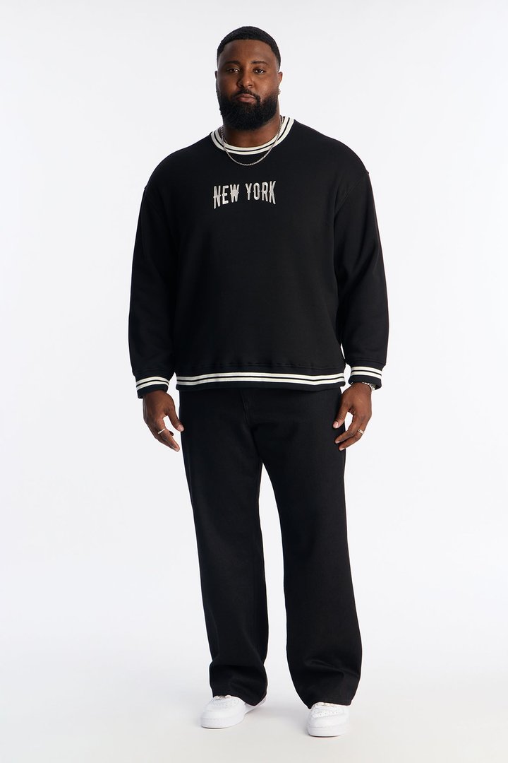 NYC Athletics Crew Neck Sweater - Black