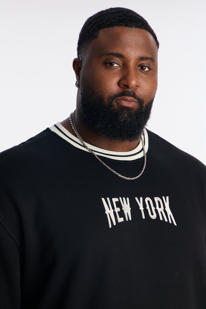 NYC Athletics Crew Neck Sweater - Black