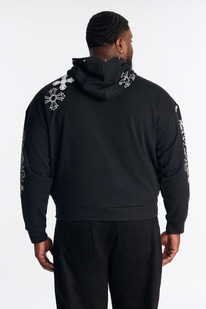 Loyalty Royalty Oversized Hoodie - Black