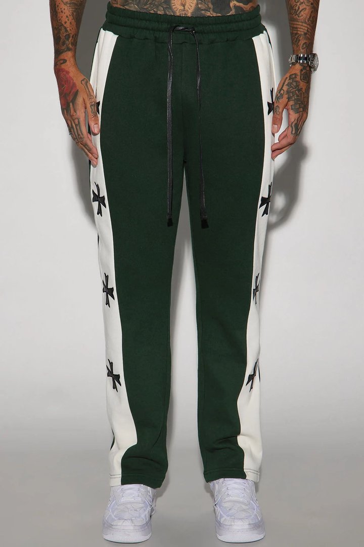 Desmond Straight Sweatpants - Green/combo