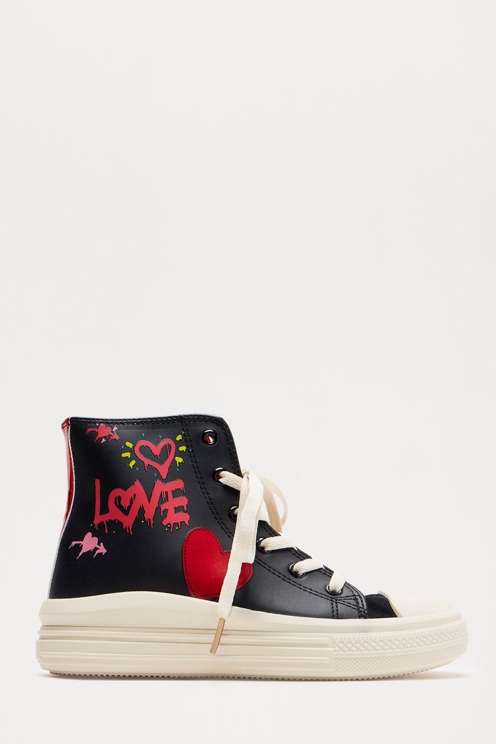 Mini Wendy High Top Sneaker - Black