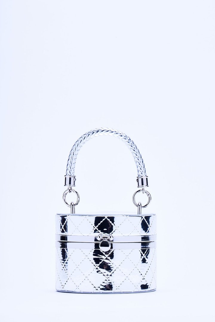 Here For The Drama Clutch - Silver