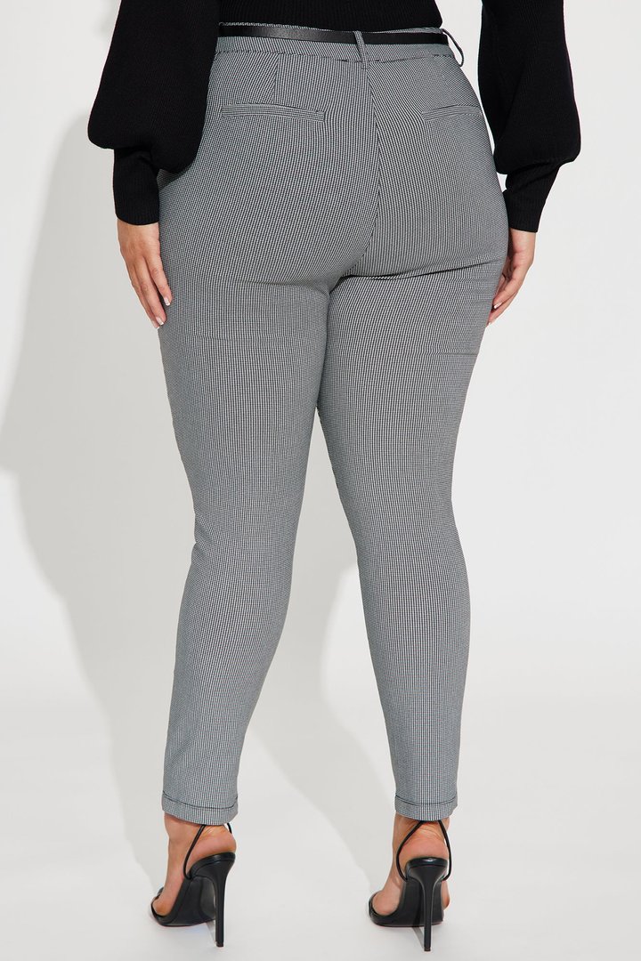 Keep It Up Plaid Pants - Black/combo